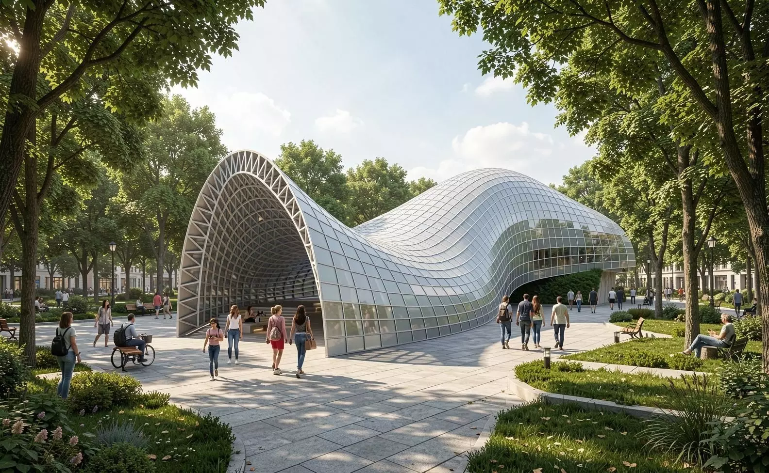 Parametric bridge 3D model