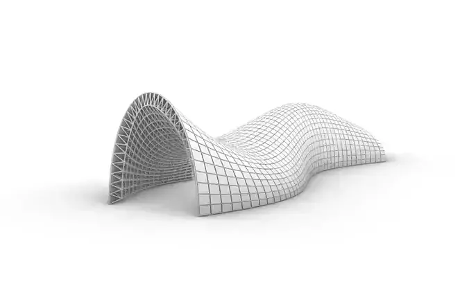 Parametric bridge 3D model 2