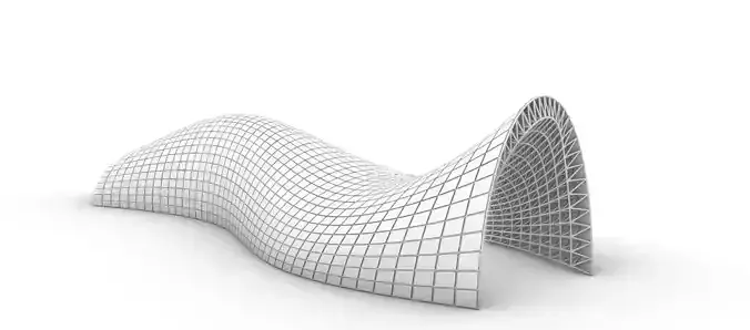 Parametric bridge 3D model 3