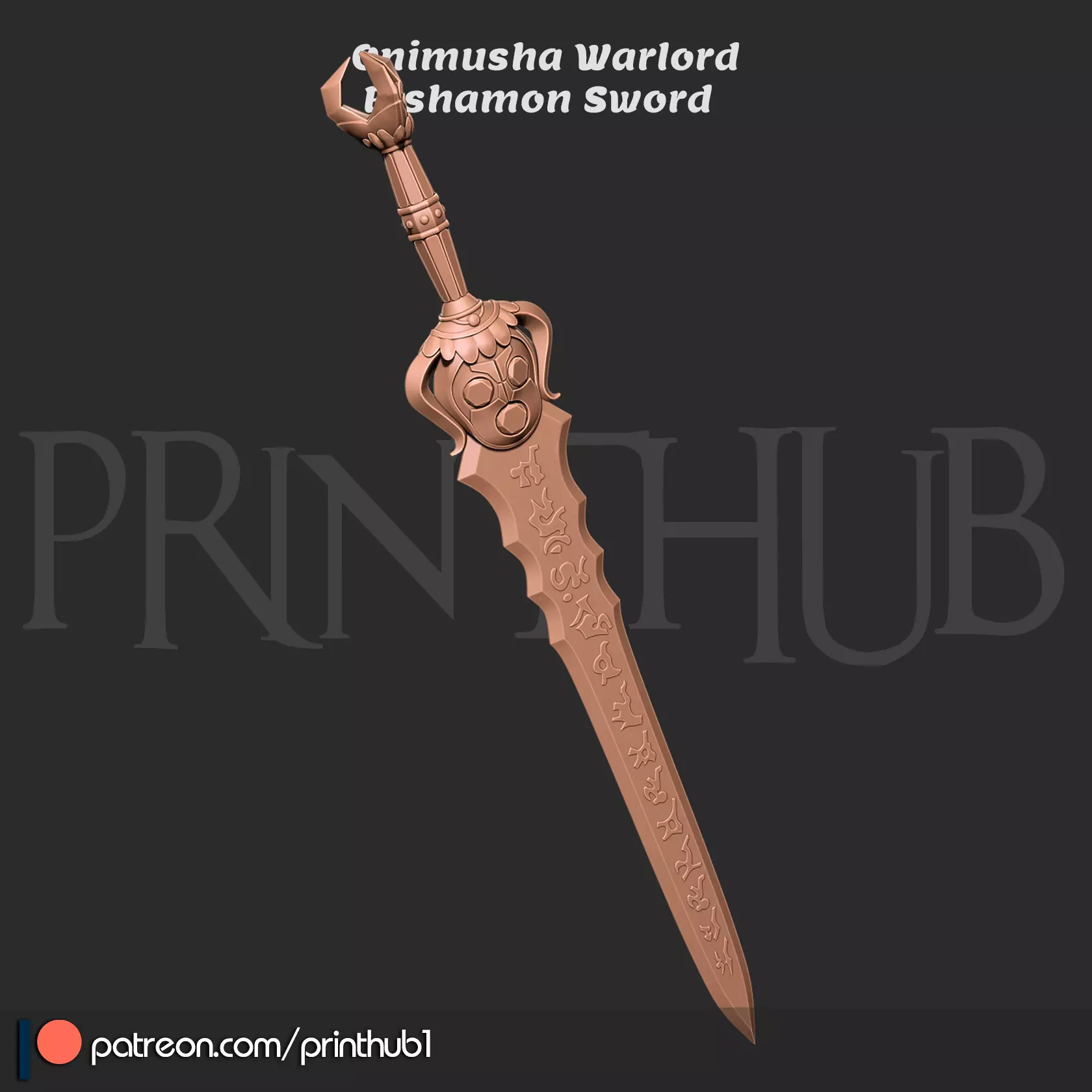 Bishamon Sword Onimusha Fan Art Legendary Cosplay Prop 3D print model