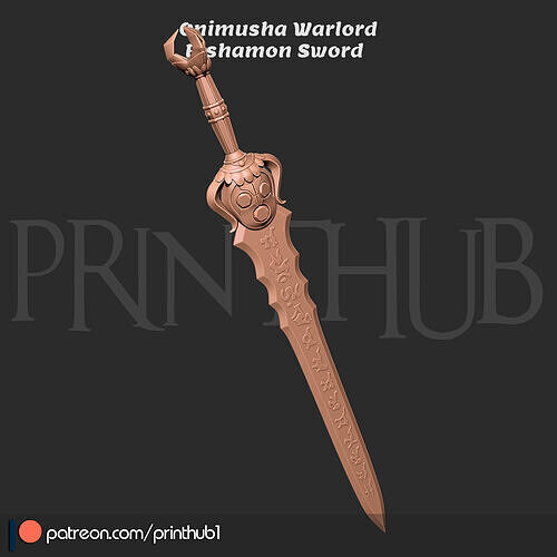 Bishamon Sword  Onimusha Fan Art  Legendary Cosplay Prop 3D print model