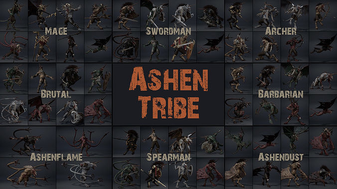 Ashen Tribe 3D Model Collection