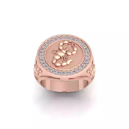 Scorpion Mens Ring 3d Model and Render 