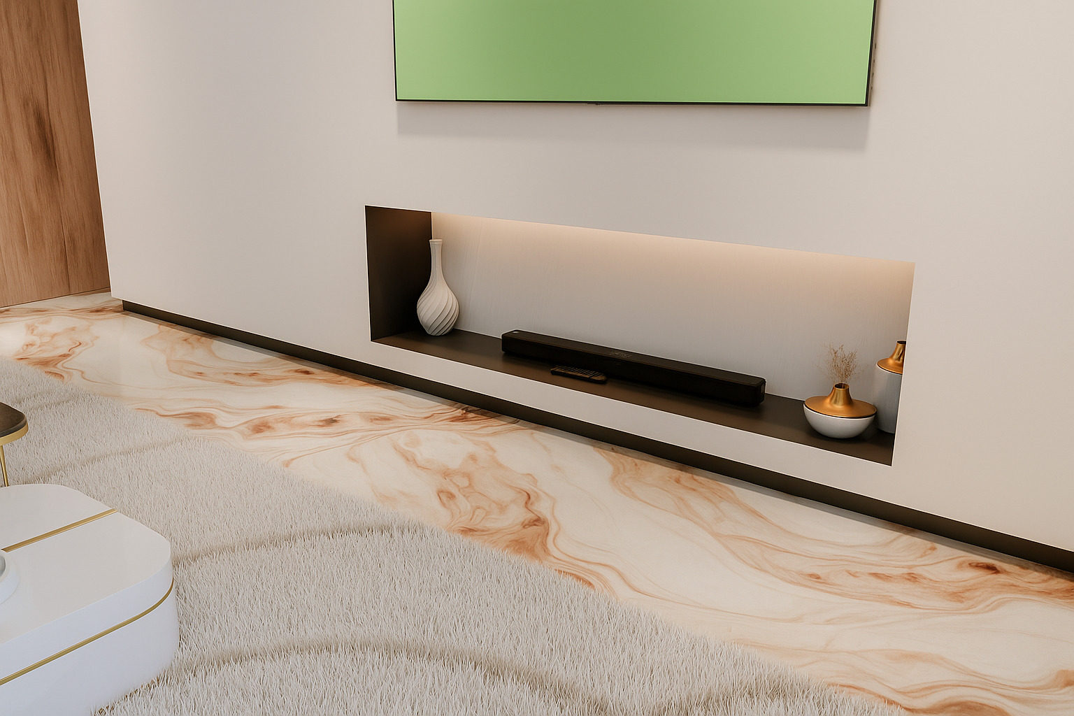 Modern Minimal Living Room 3D model_6