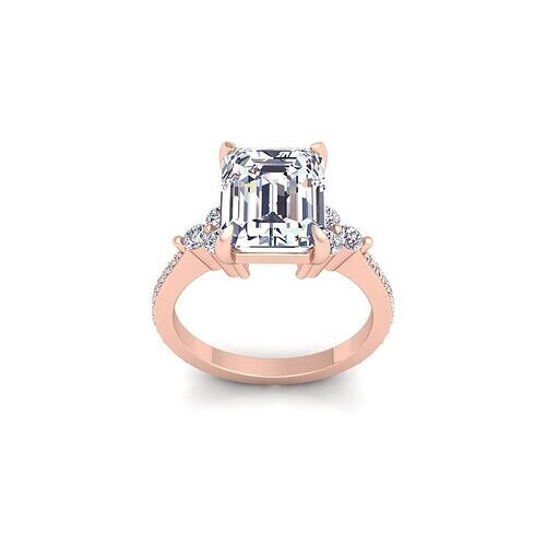 Big Gemstone Diamond Ring 3d model and Render  3D print model