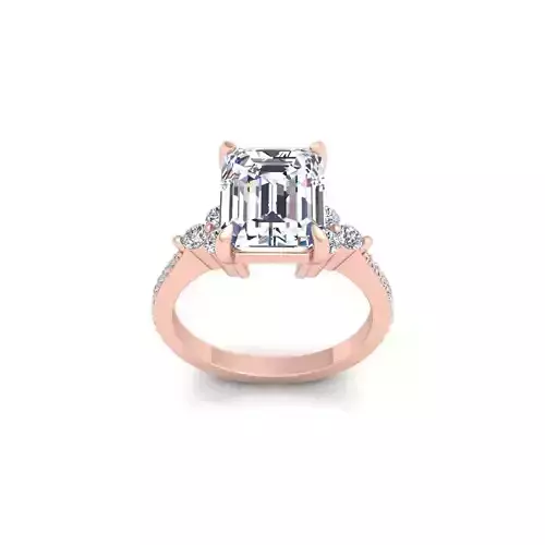 Big Gemstone Diamond Ring 3d model and Render 