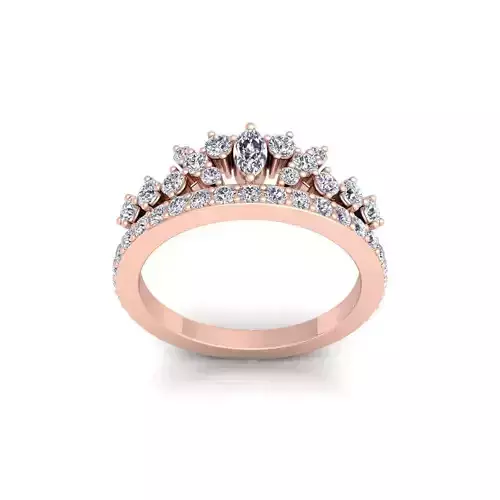 Crown Diamond Ring 3d model and Render 