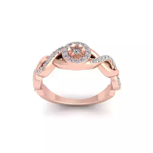 small Round Diamond Ring 3d Model and Render 