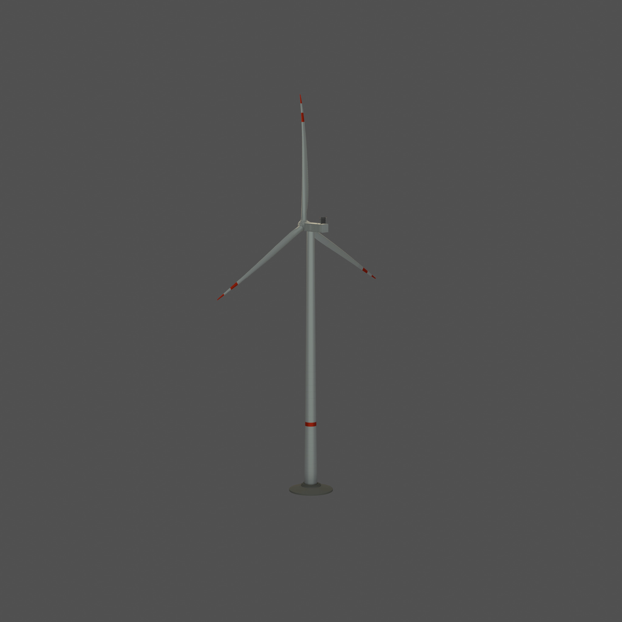 Wind turbine V1 H-175 RD 172 m Animation and Foundation Low-poly 3D model_30