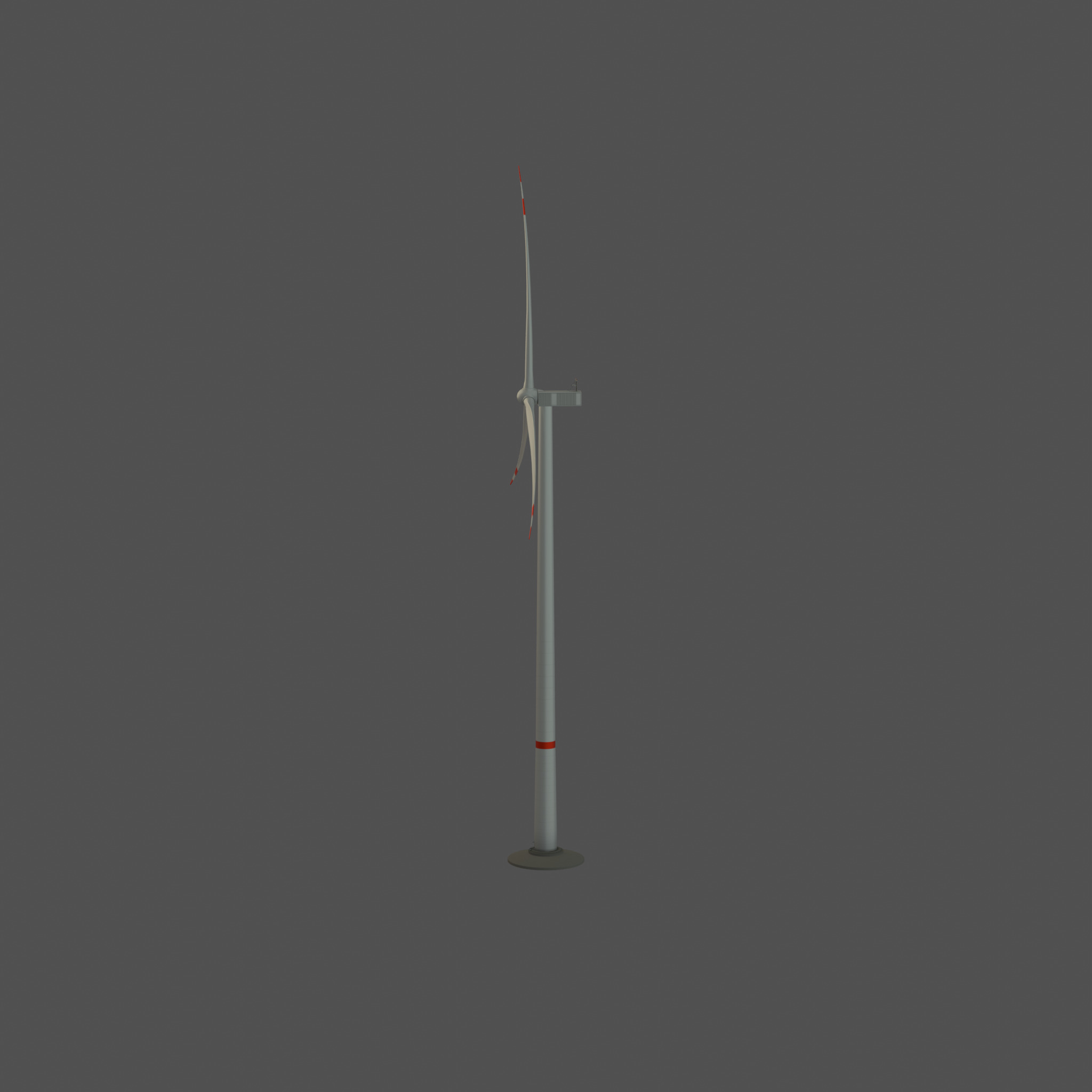 Wind turbine V1 H-175 RD 172 m Animation and Foundation Low-poly 3D model_24