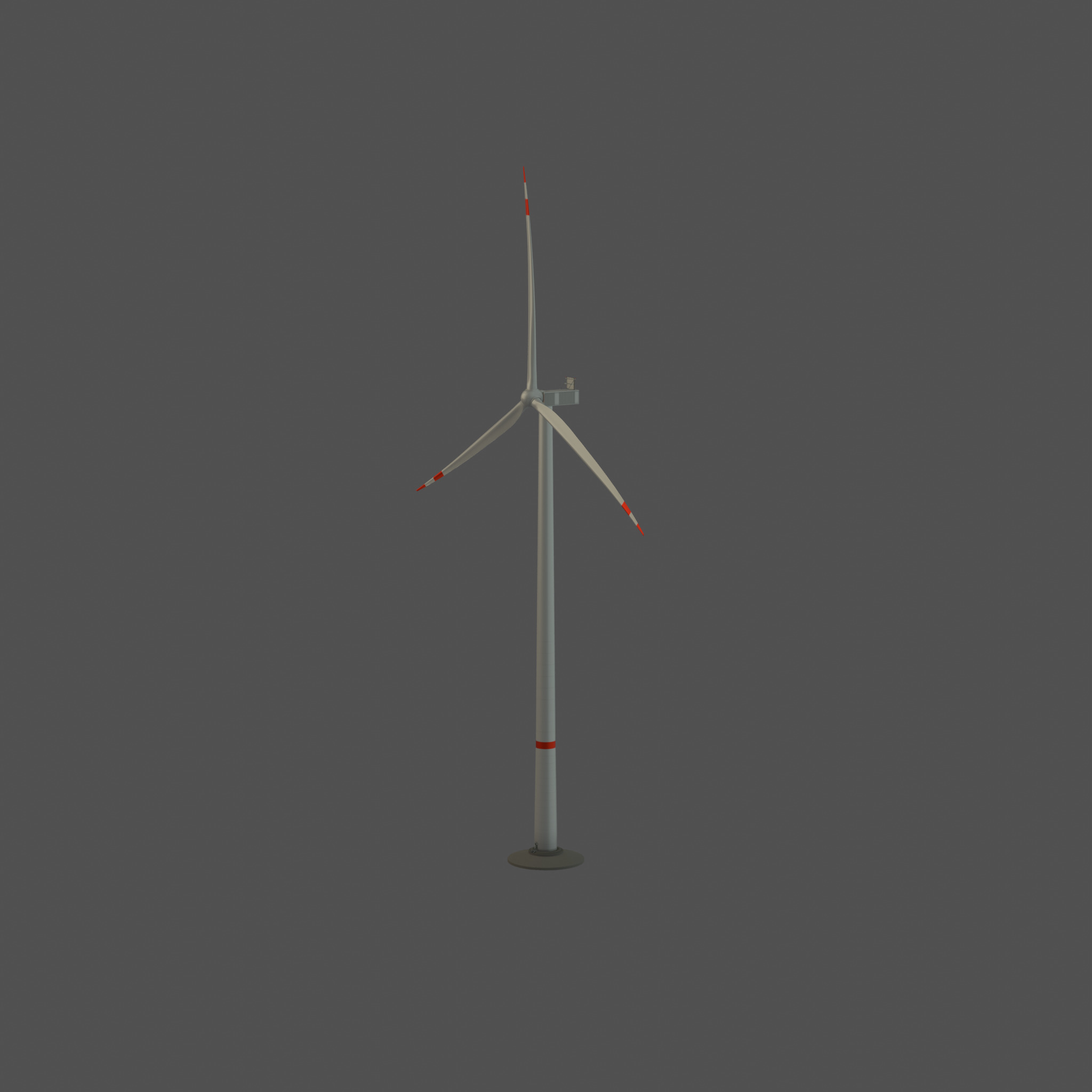 Wind turbine V1 H-175 RD 172 m Animation and Foundation Low-poly 3D model_69