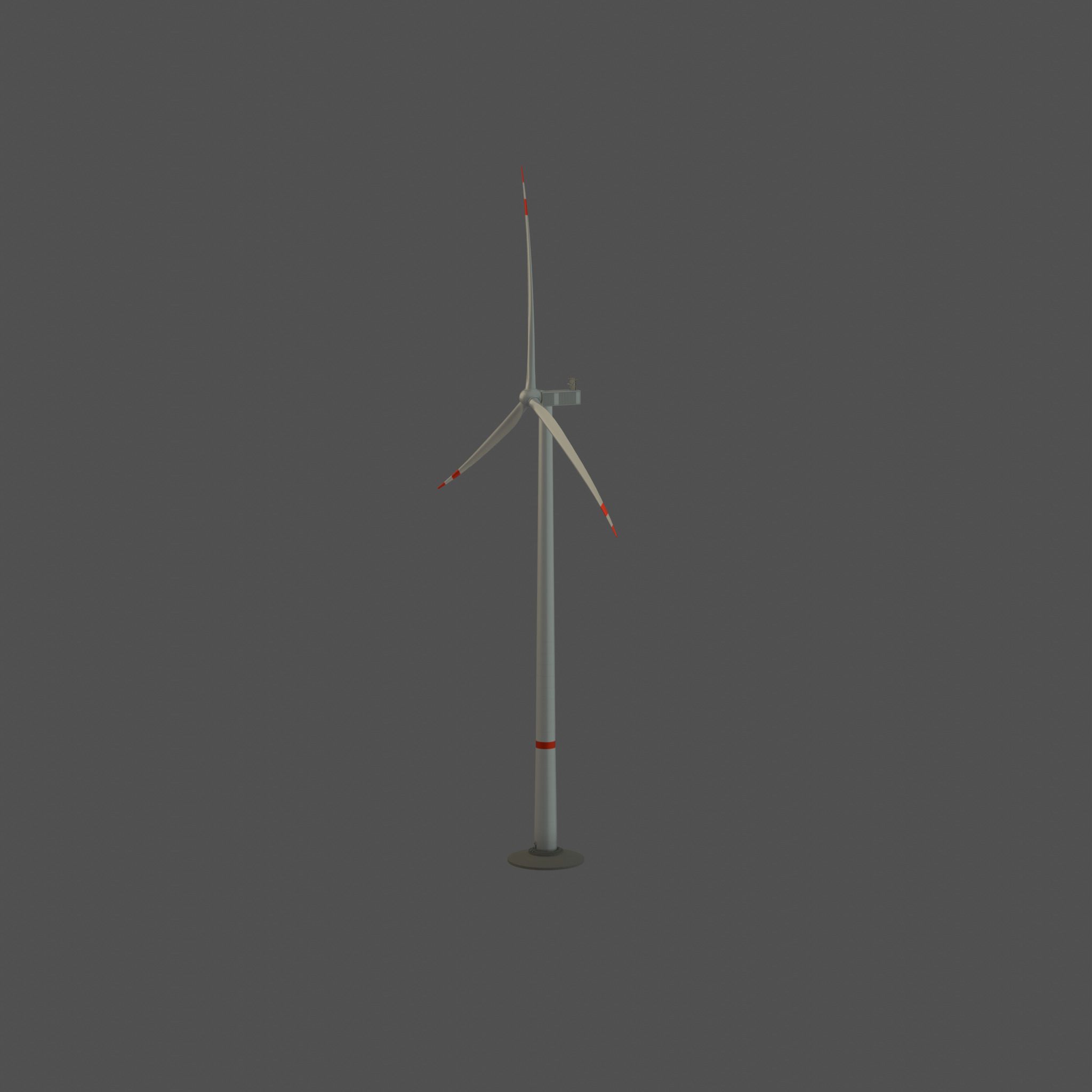 Wind turbine V1 H-175 RD 172 m Animation and Foundation Low-poly 3D model_70