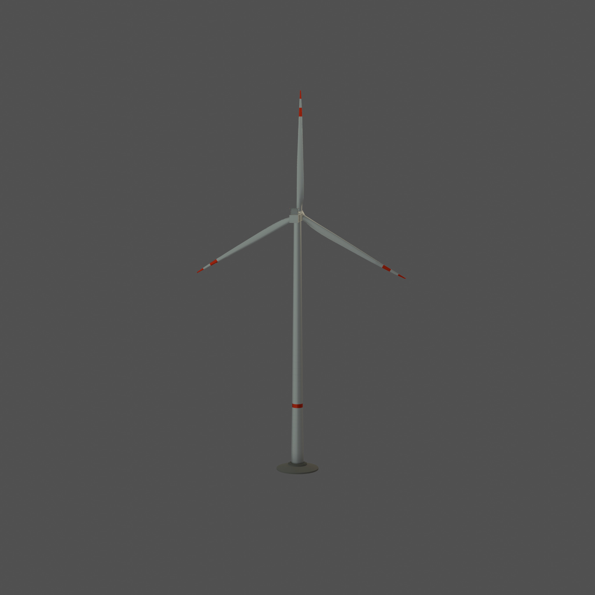 Wind turbine V1 H-175 RD 172 m Animation and Foundation Low-poly 3D model_38