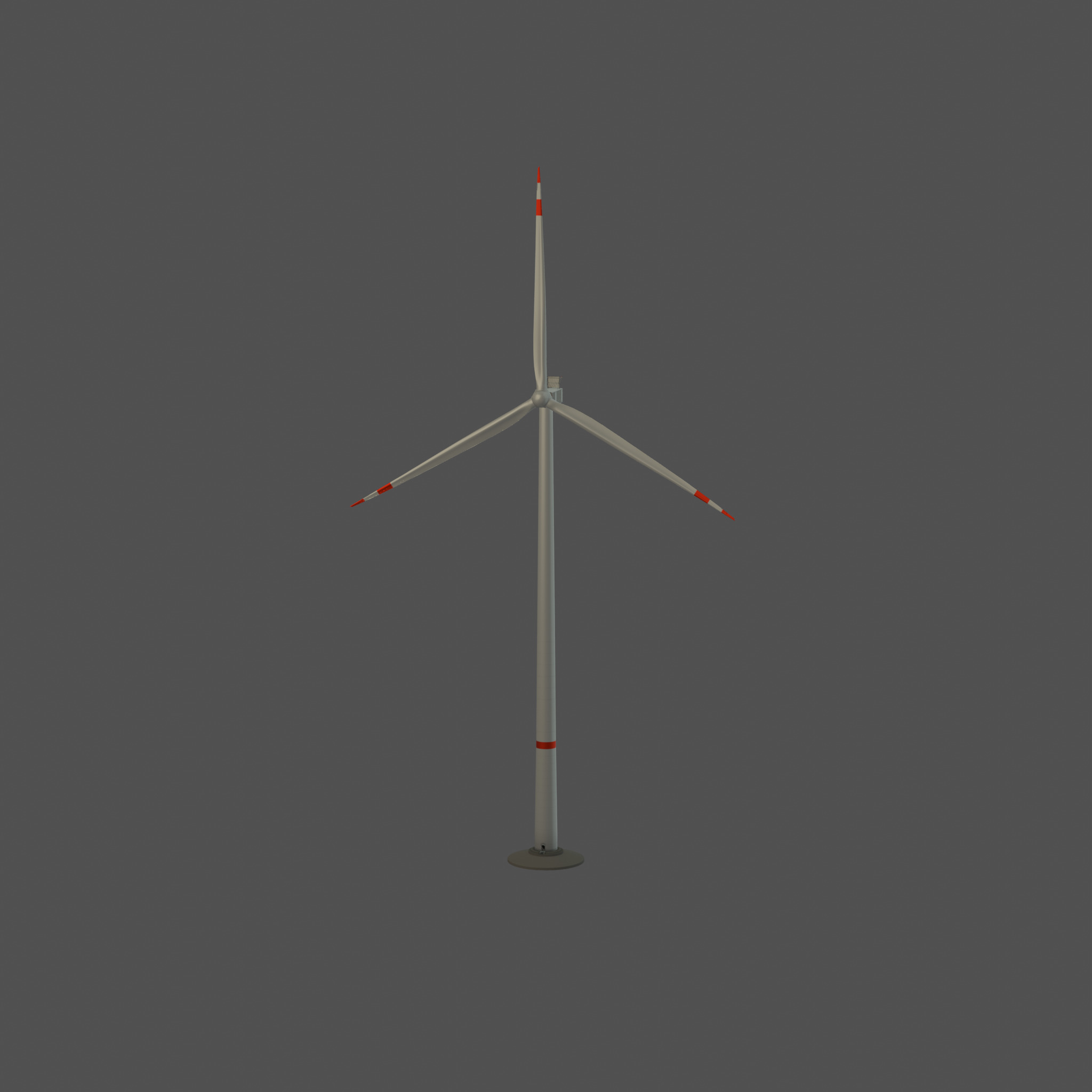 Wind turbine V1 H-175 RD 172 m Animation and Foundation Low-poly 3D model_43