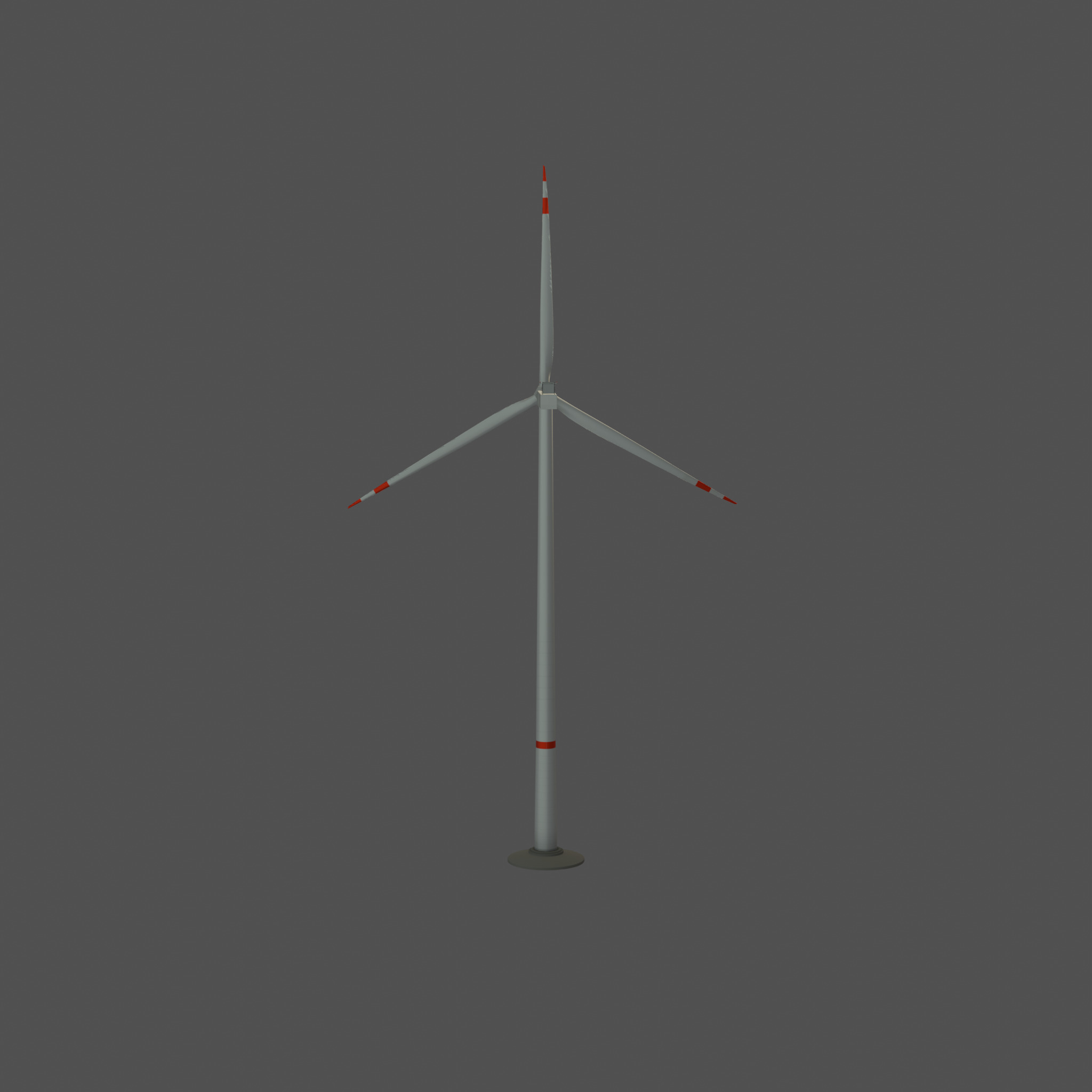 Wind turbine V1 H-175 RD 172 m Animation and Foundation Low-poly 3D model_36