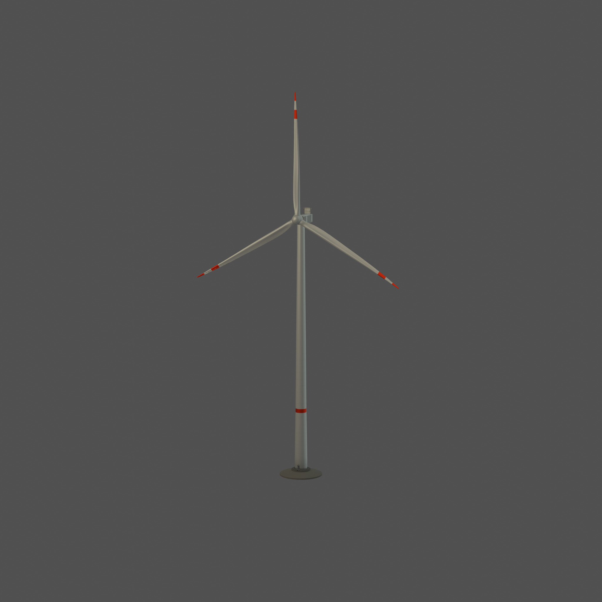 Wind turbine V1 H-175 RD 172 m Animation and Foundation Low-poly 3D model_54
