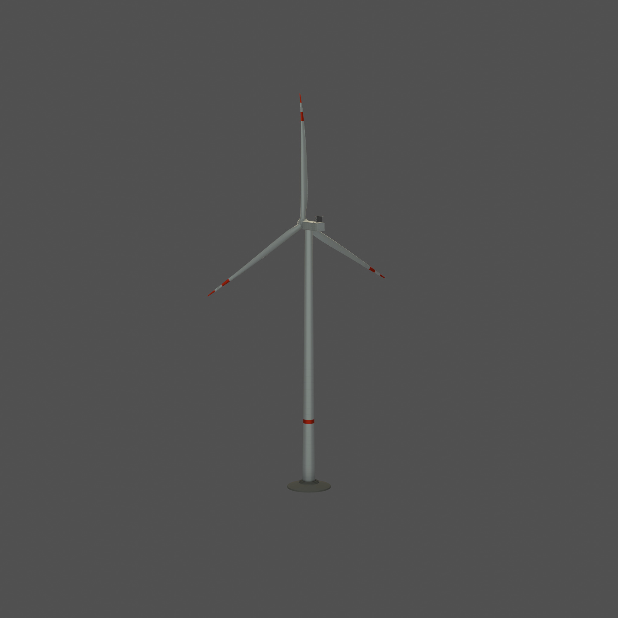 Wind turbine V1 H-175 RD 172 m Animation and Foundation Low-poly 3D model_31