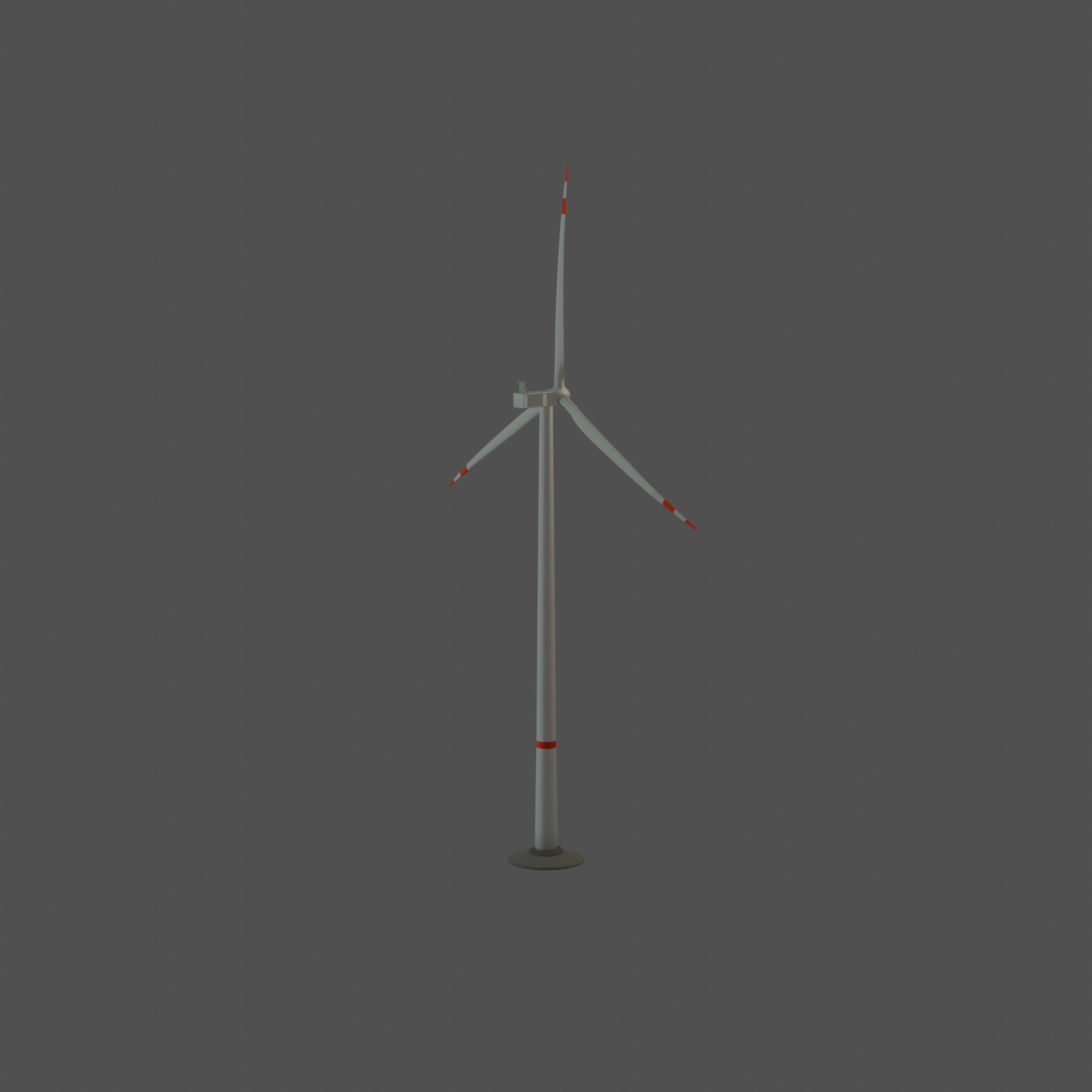 Wind turbine V1 H-175 RD 172 m Animation and Foundation Low-poly 3D model_44