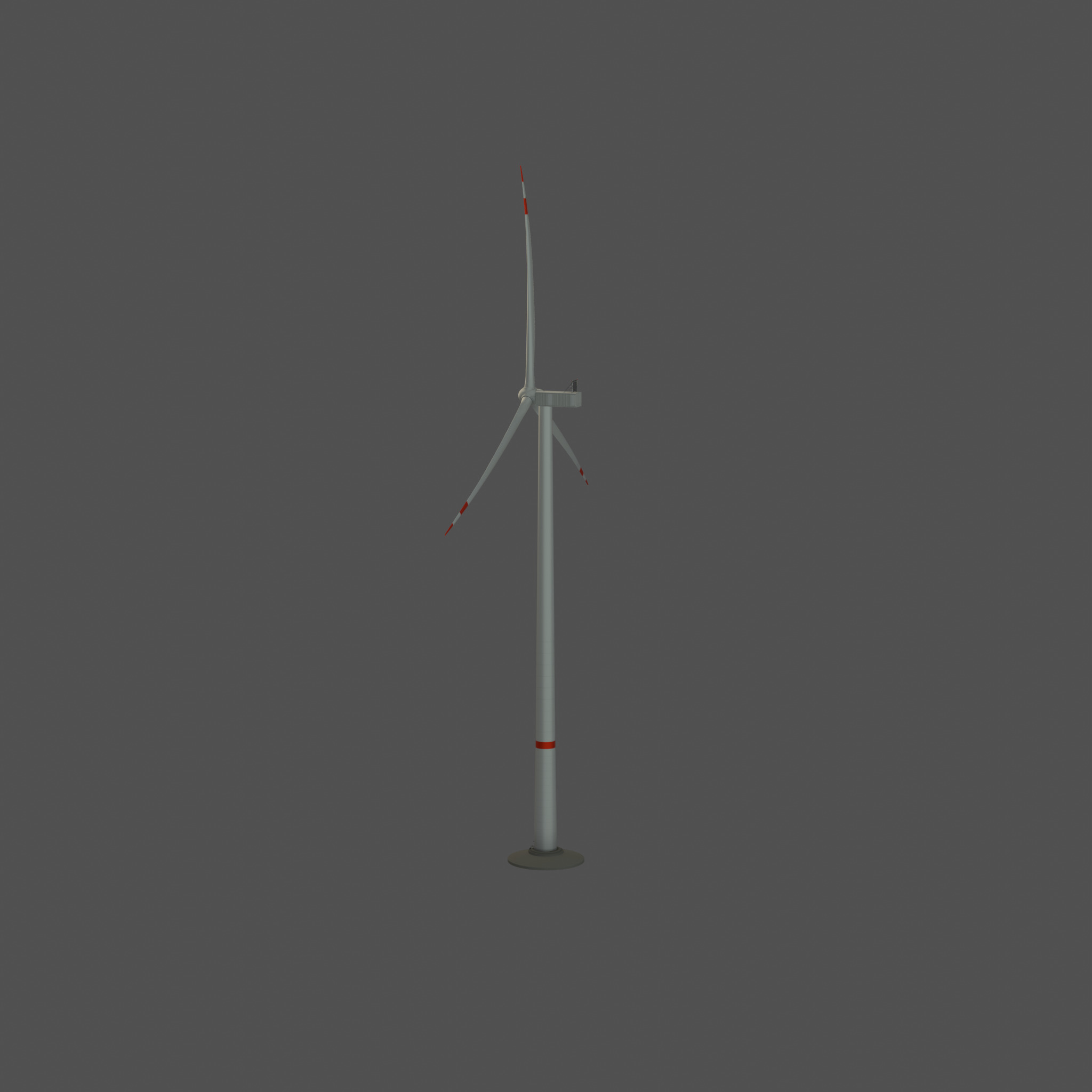 Wind turbine V1 H-175 RD 172 m Animation and Foundation Low-poly 3D model_27