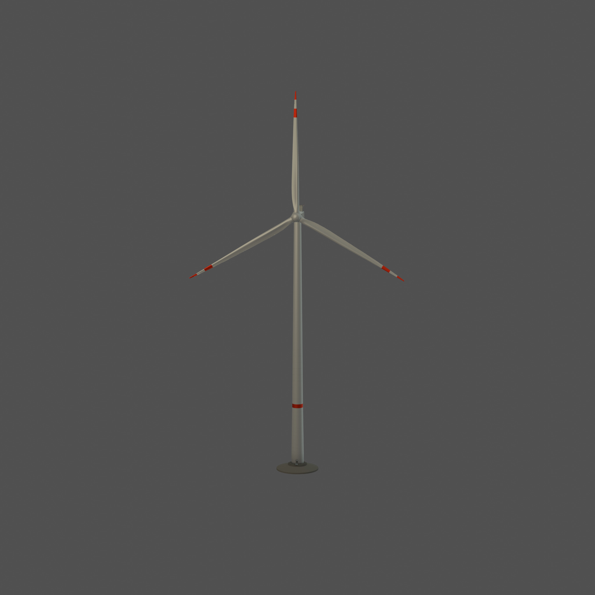 Wind turbine V1 H-175 RD 172 m Animation and Foundation Low-poly 3D model_32
