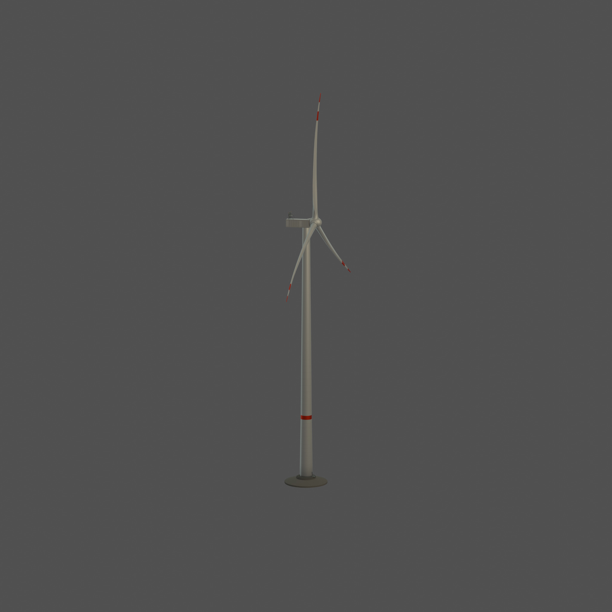 Wind turbine V1 H-175 RD 172 m Animation and Foundation Low-poly 3D model_51