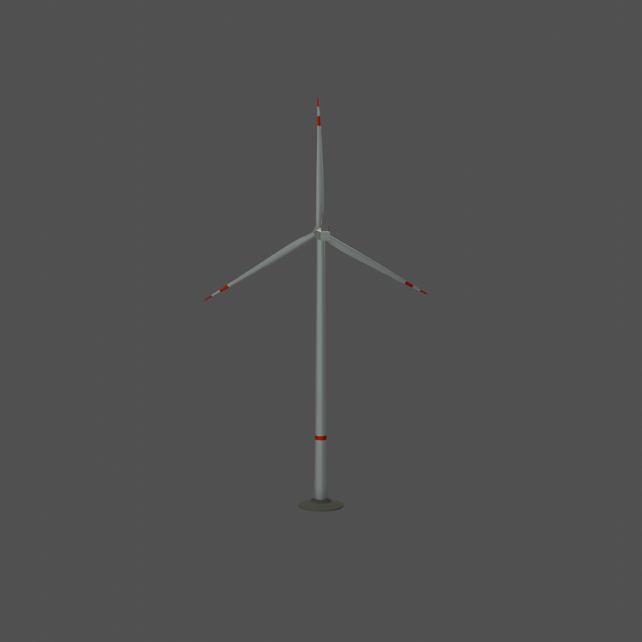 Wind turbine V1 H-175 RD 172 m Animation and Foundation Low-poly 3D model_35