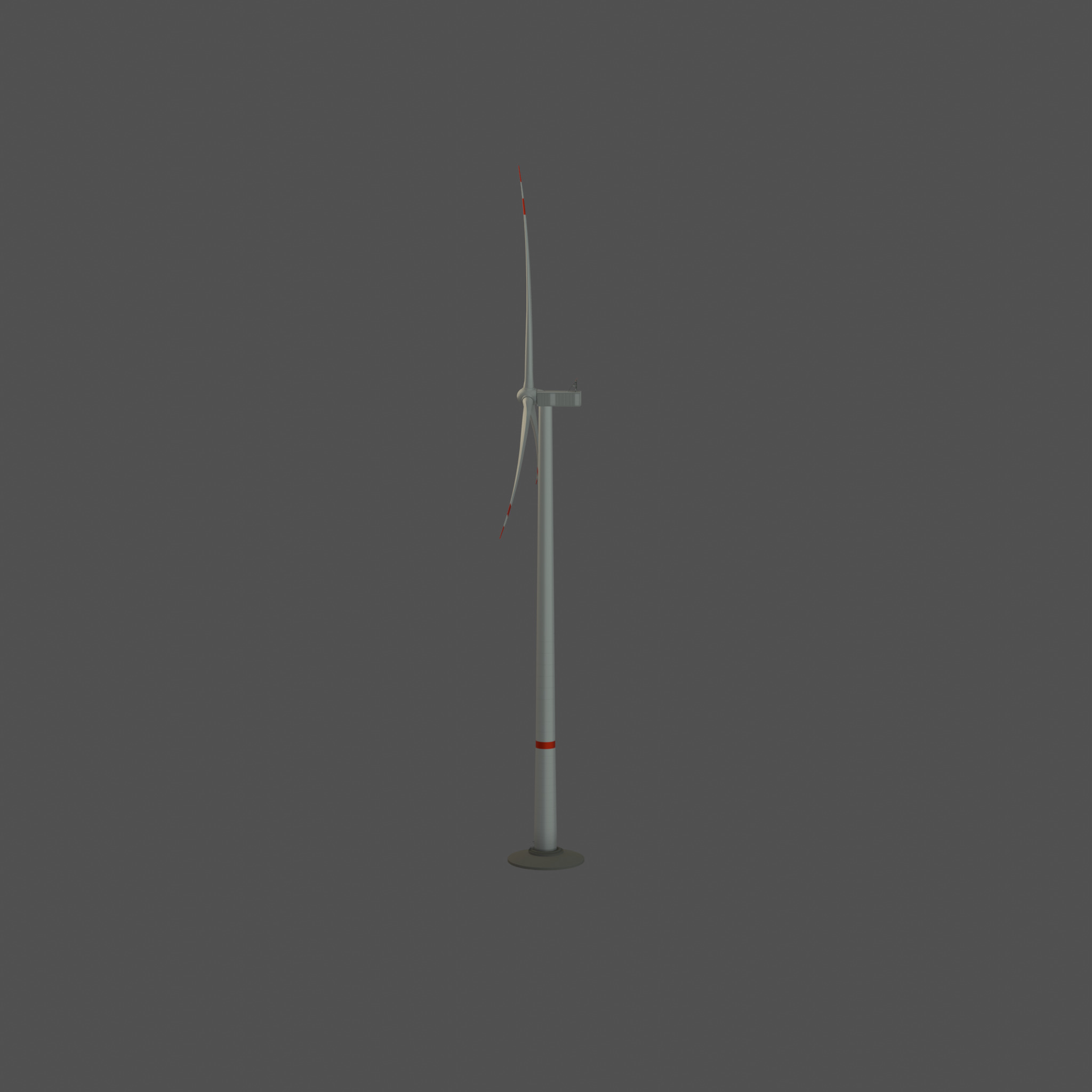 Wind turbine V1 H-175 RD 172 m Animation and Foundation Low-poly 3D model_25