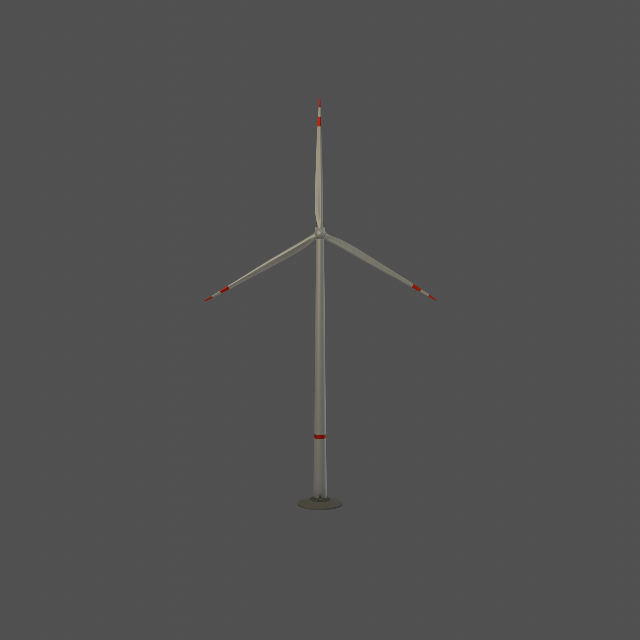 Wind turbine V1 H-175 RD 172 m Animation and Foundation Low-poly 3D model_61
