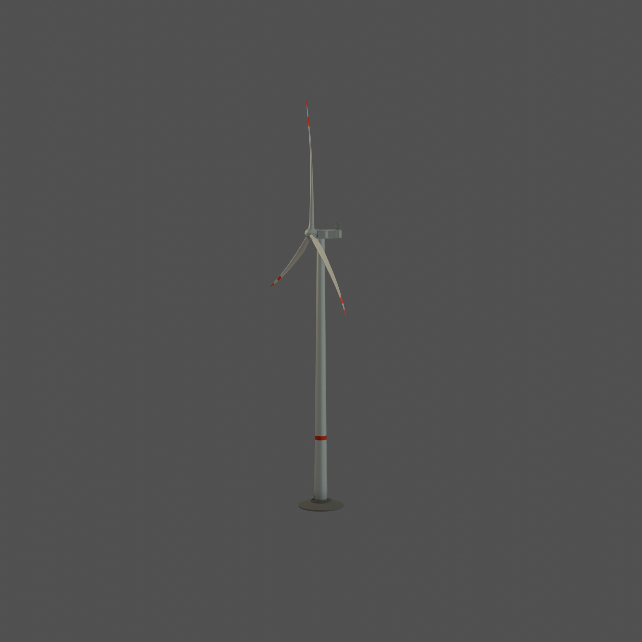 Wind turbine V1 H-175 RD 172 m Animation and Foundation Low-poly 3D model_22