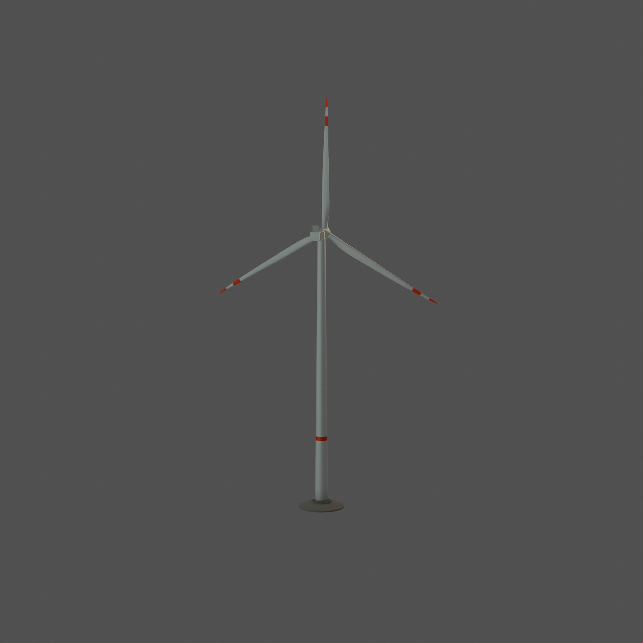 Wind turbine V1 H-175 RD 172 m Animation and Foundation Low-poly 3D model_39