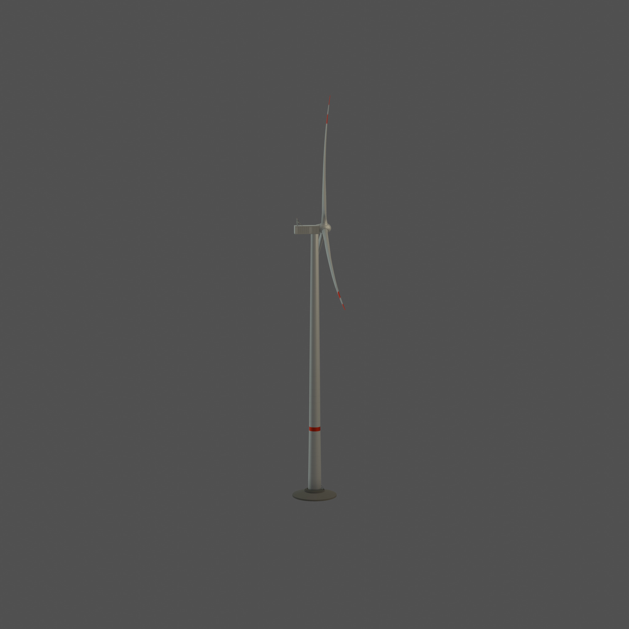 Wind turbine V1 H-175 RD 172 m Animation and Foundation Low-poly 3D model_48