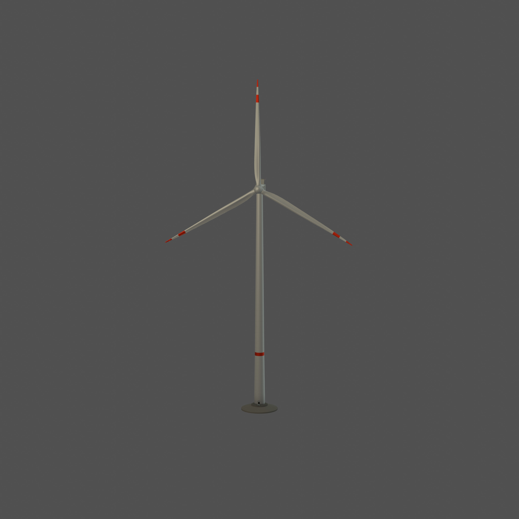 Wind turbine V1 H-175 RD 172 m Animation and Foundation Low-poly 3D model_62