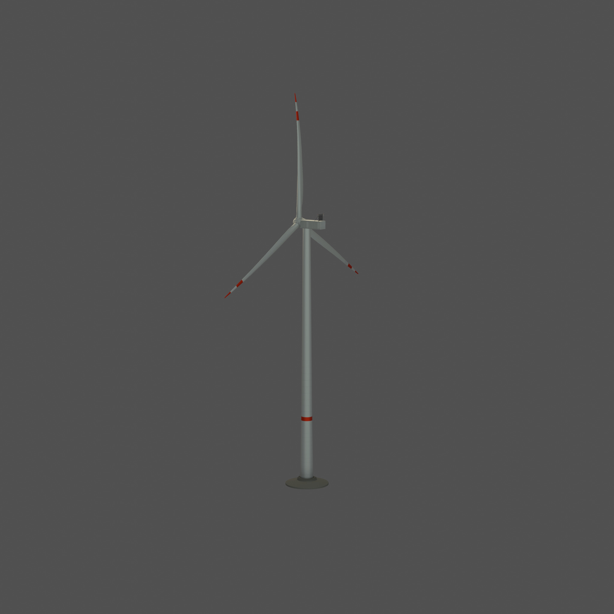 Wind turbine V1 H-175 RD 172 m Animation and Foundation Low-poly 3D model_29