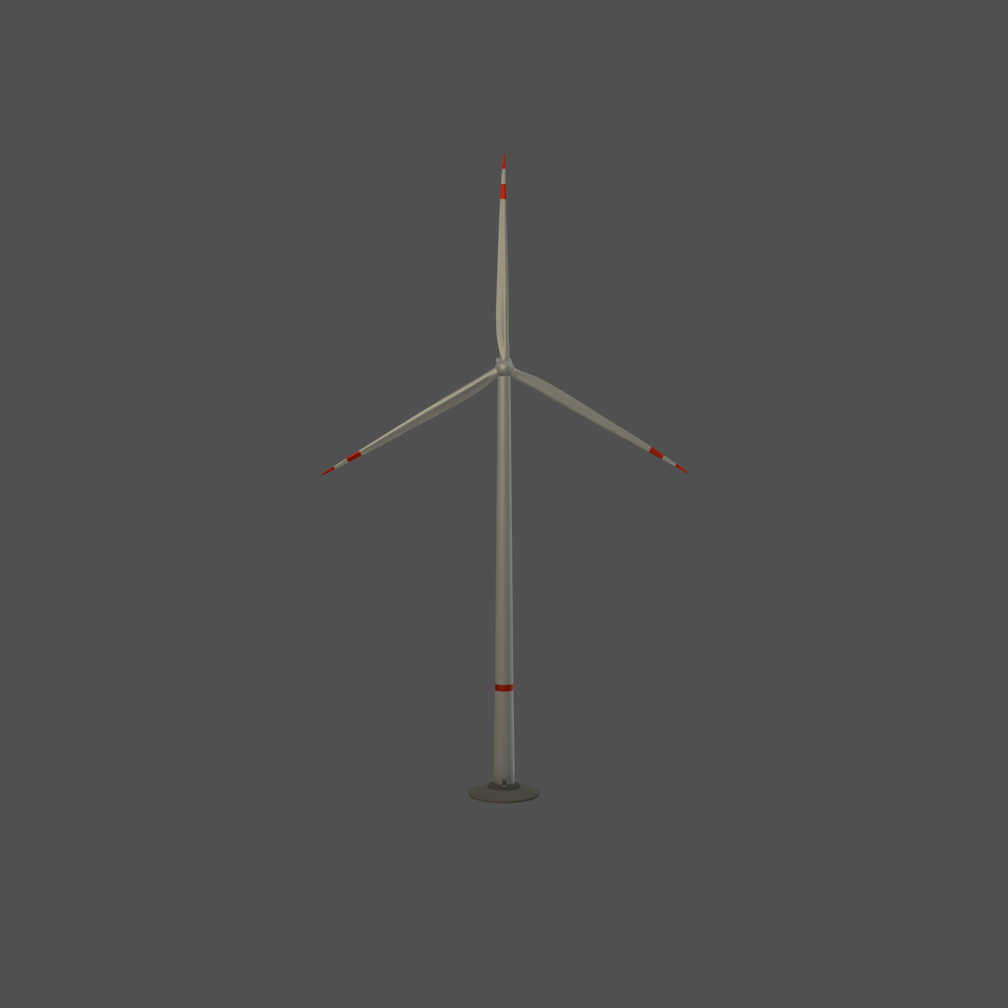 Wind turbine V1 H-175 RD 172 m Animation and Foundation Low-poly 3D model_21