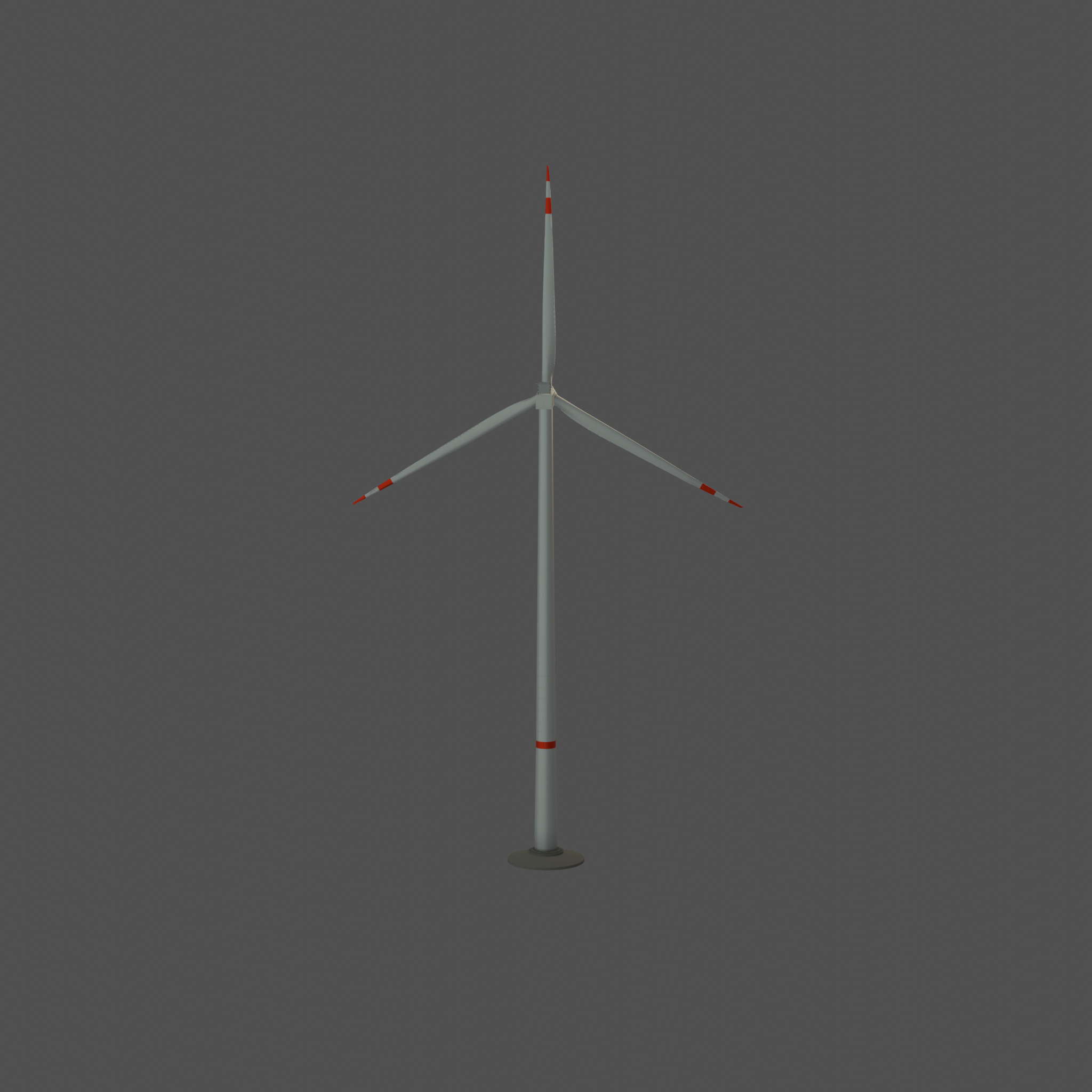 Wind turbine V1 H-175 RD 172 m Animation and Foundation Low-poly 3D model_37