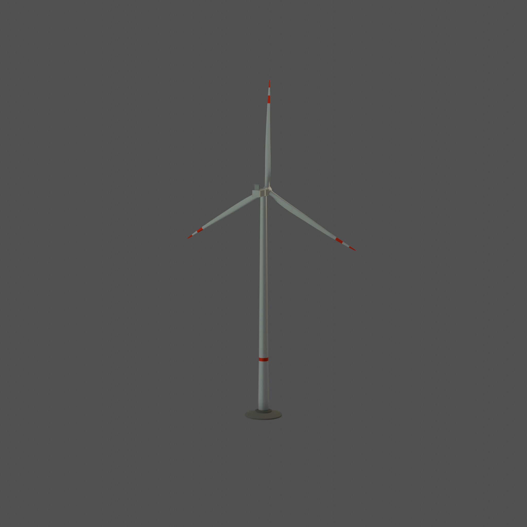 Wind turbine V1 H-175 RD 172 m Animation and Foundation Low-poly 3D model_40