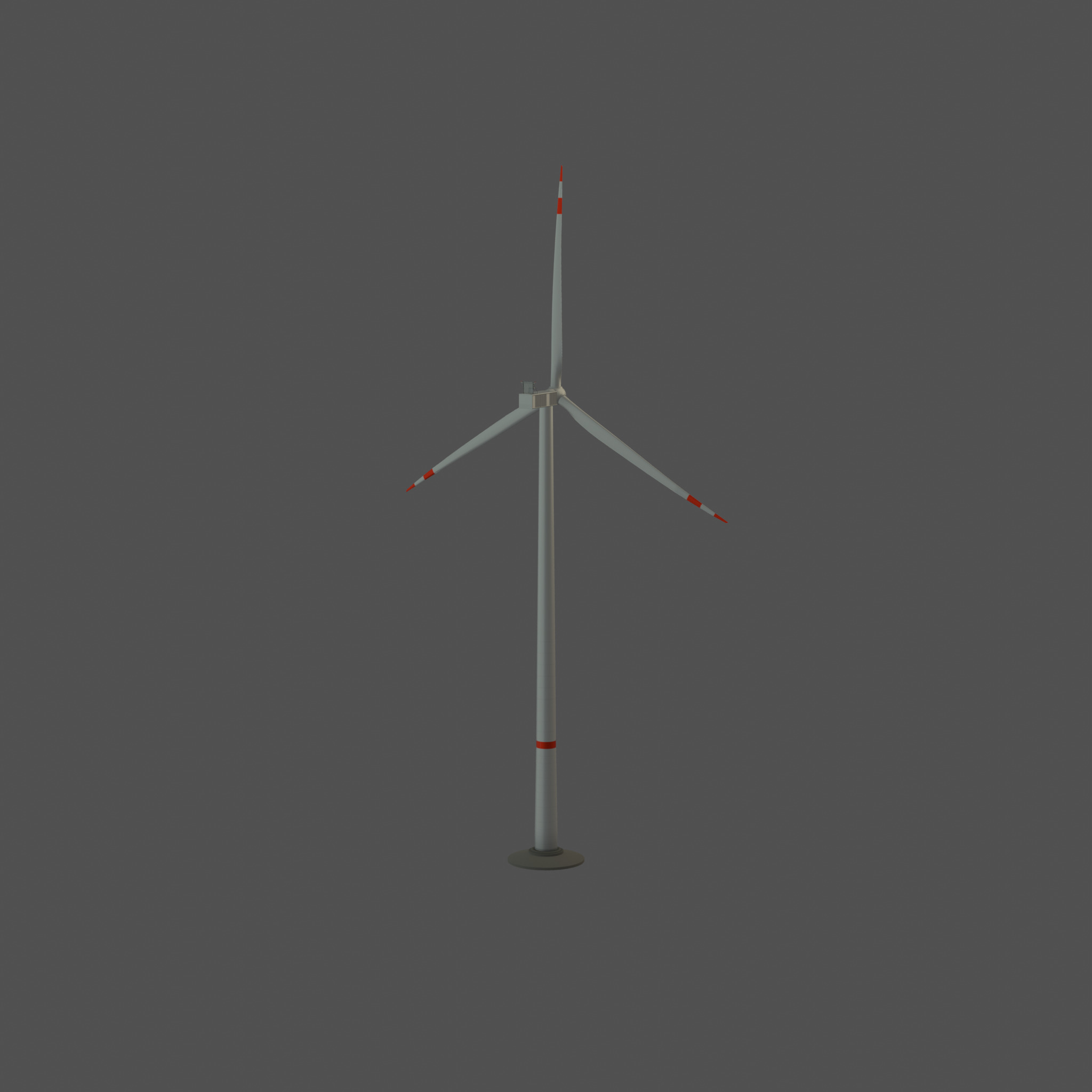 Wind turbine V1 H-175 RD 172 m Animation and Foundation Low-poly 3D model_41