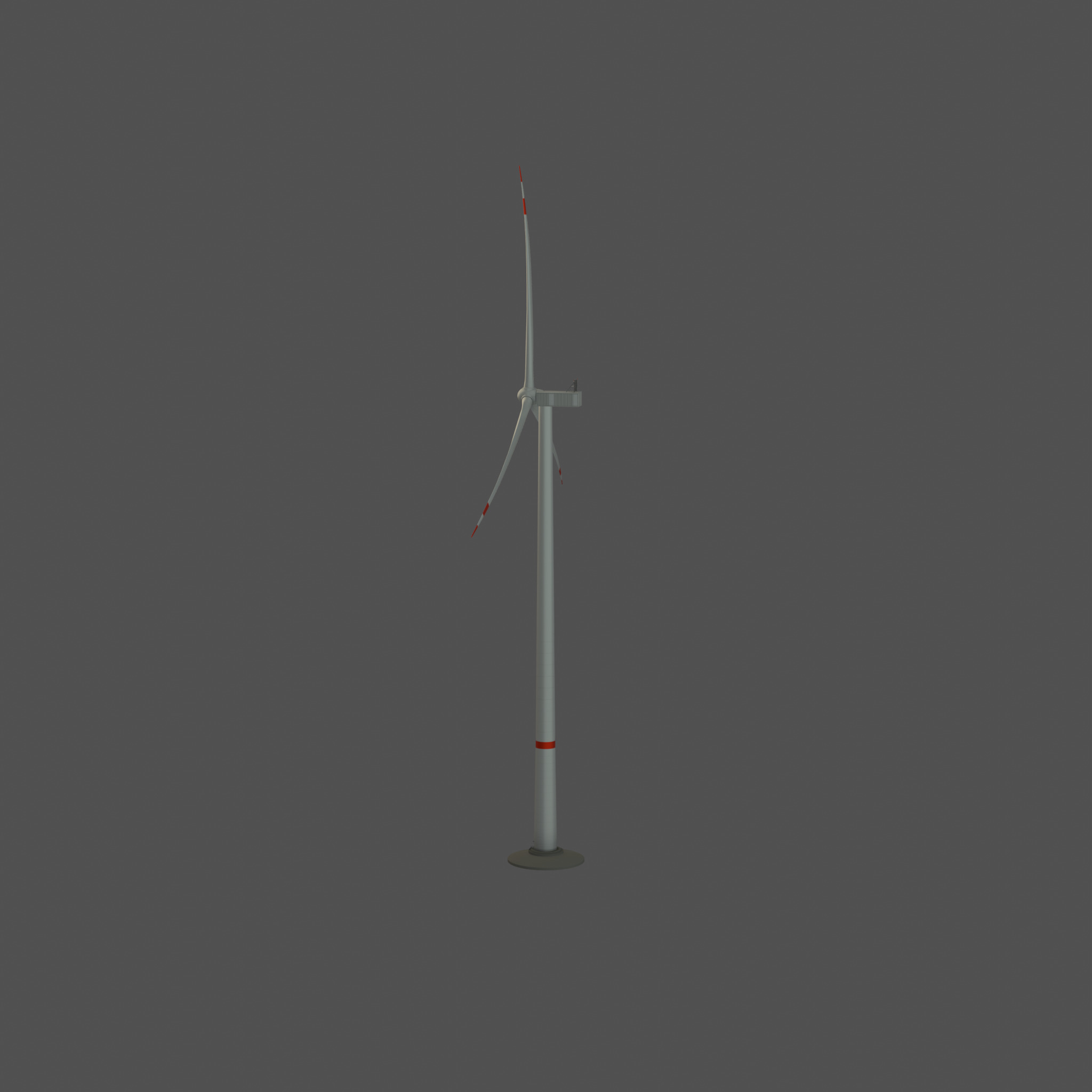 Wind turbine V1 H-175 RD 172 m Animation and Foundation Low-poly 3D model_26
