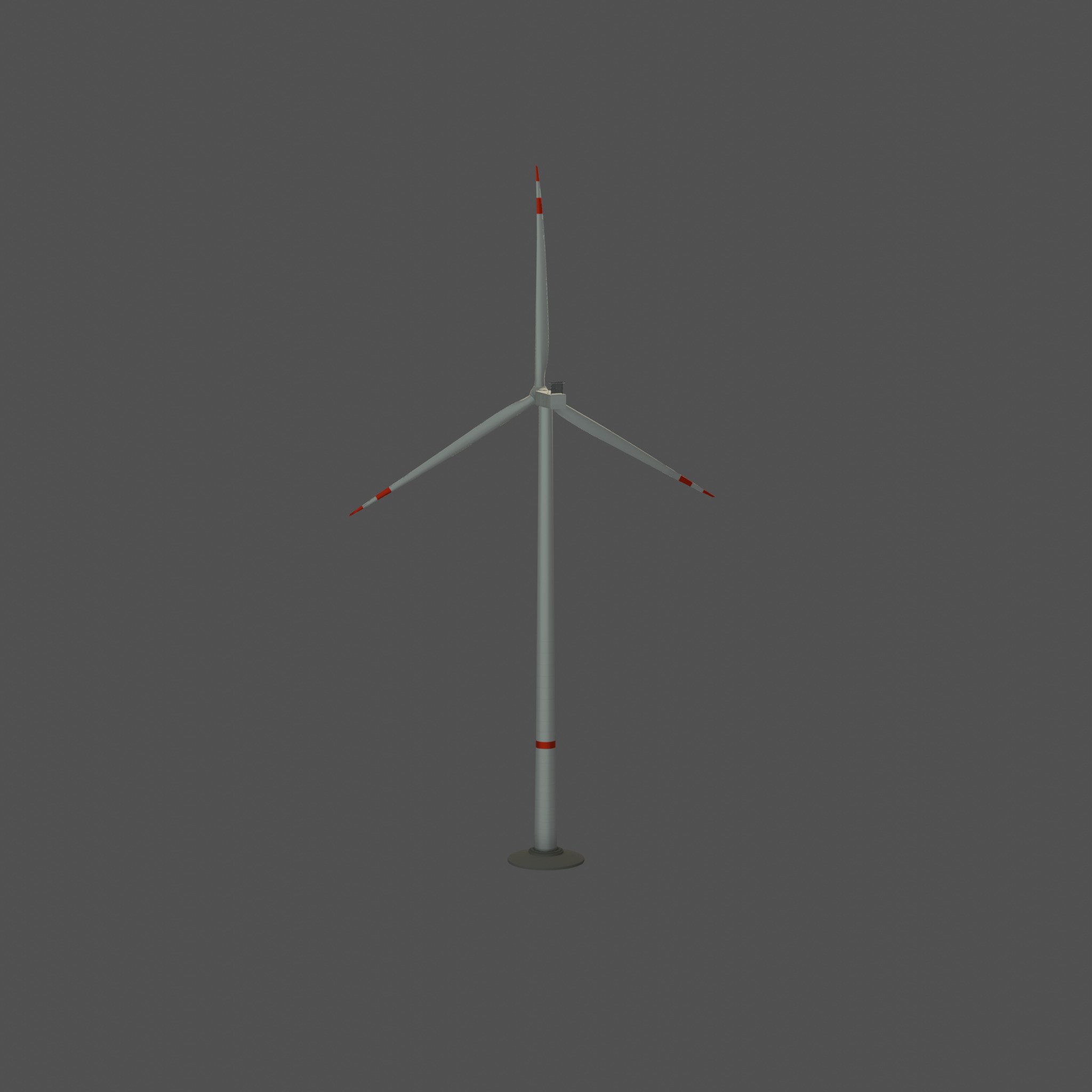Wind turbine V1 H-175 RD 172 m Animation and Foundation Low-poly 3D model_34