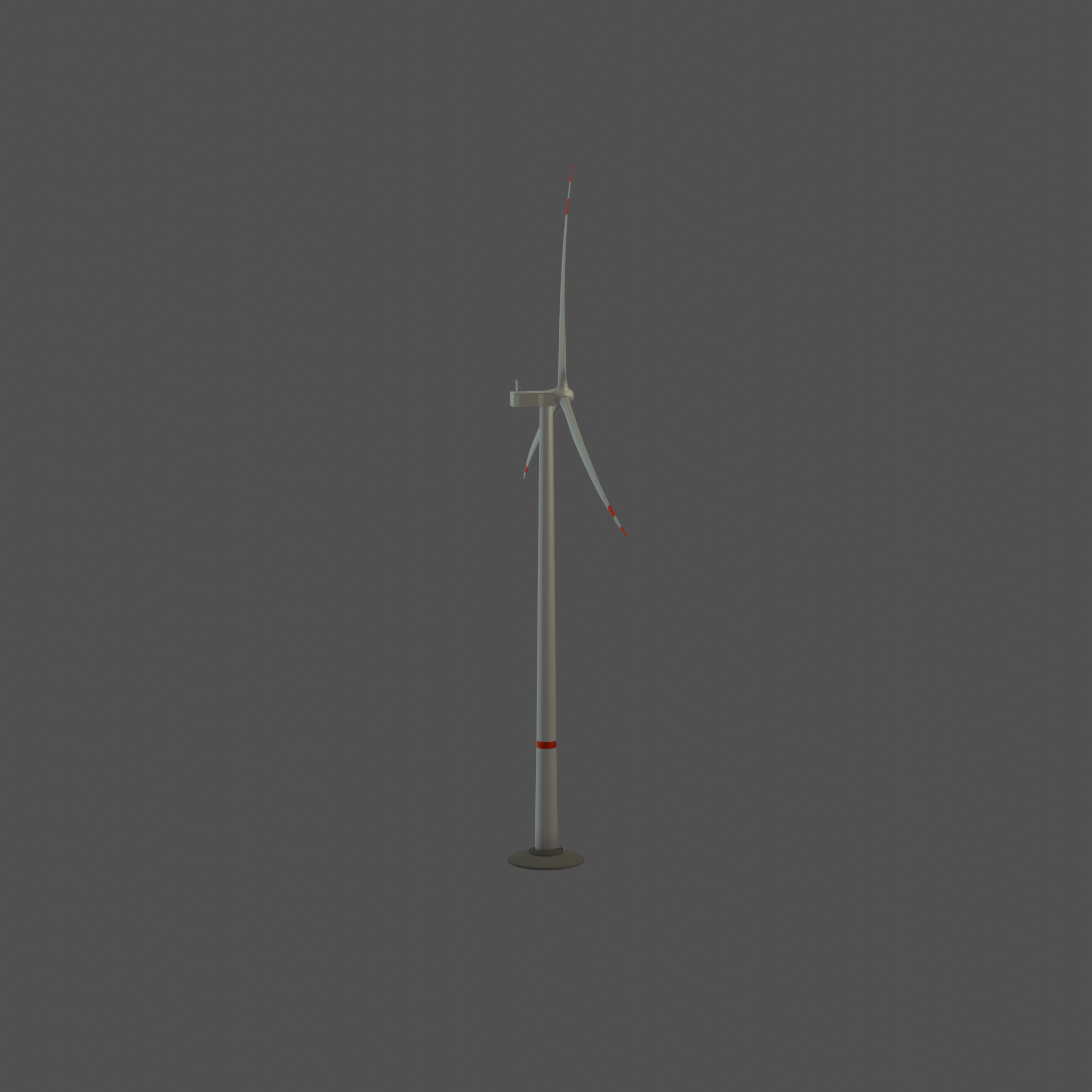 Wind turbine V1 H-175 RD 172 m Animation and Foundation Low-poly 3D model_47