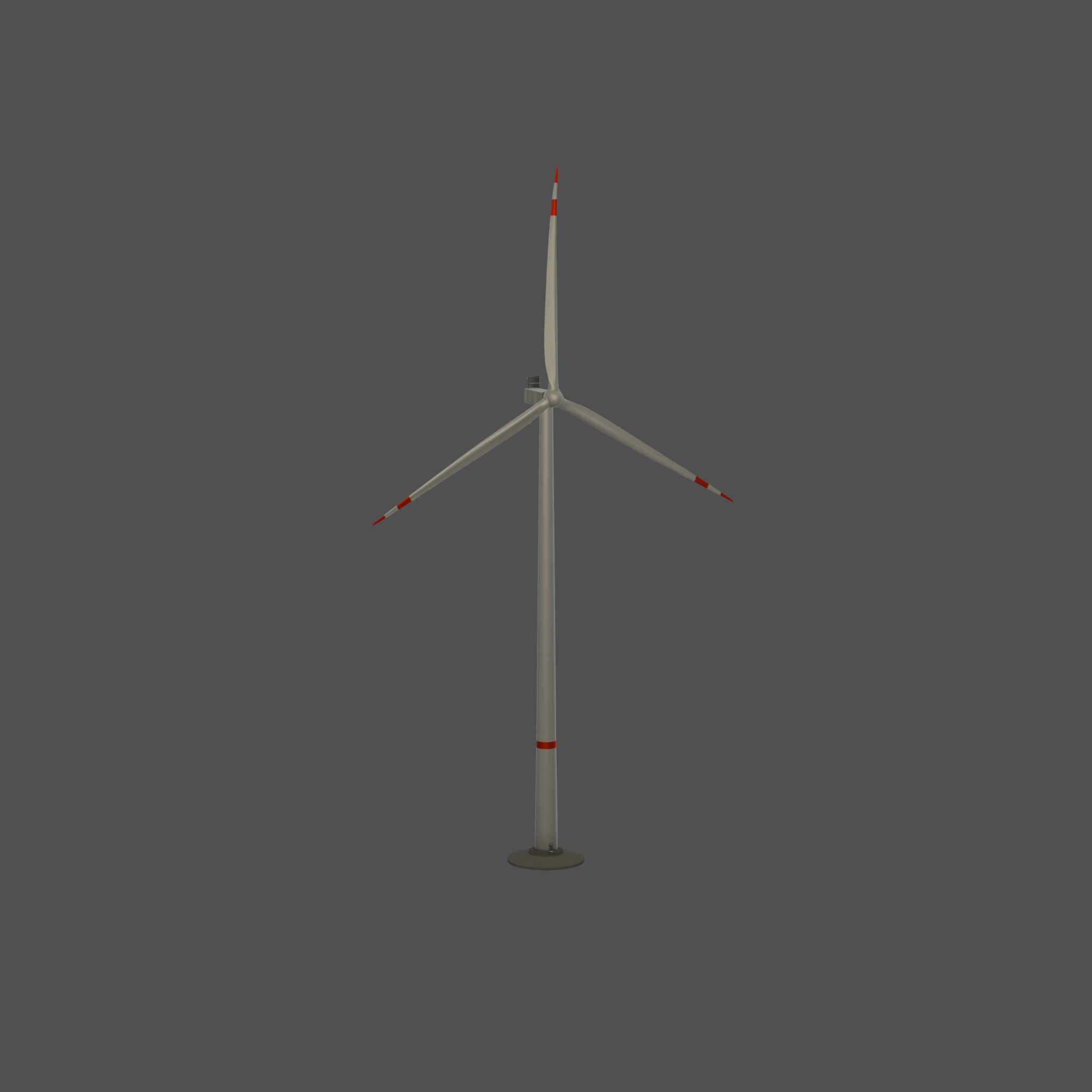 Wind turbine V1 H-175 RD 172 m Animation and Foundation Low-poly 3D model_58