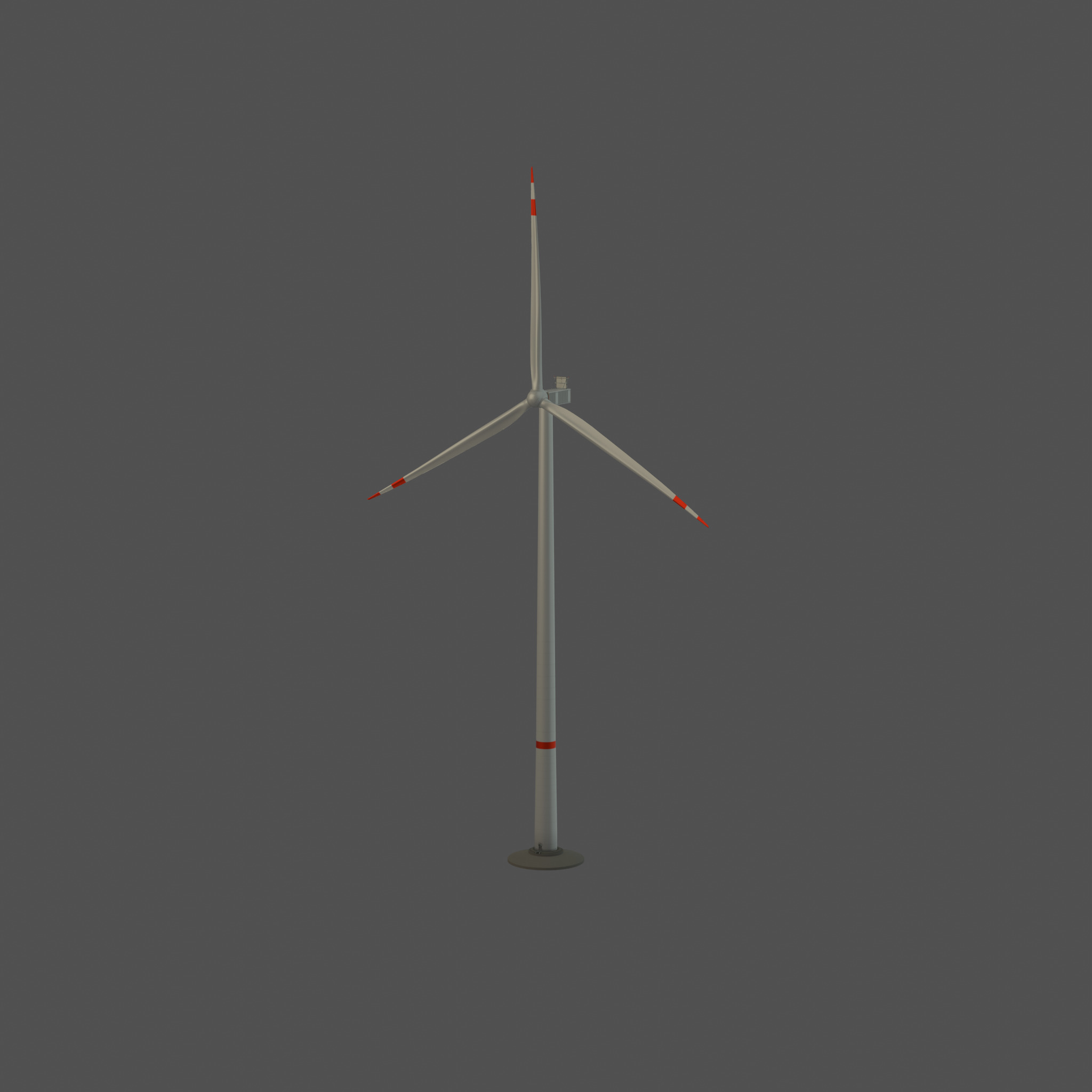 Wind turbine V1 H-175 RD 172 m Animation and Foundation Low-poly 3D model_65