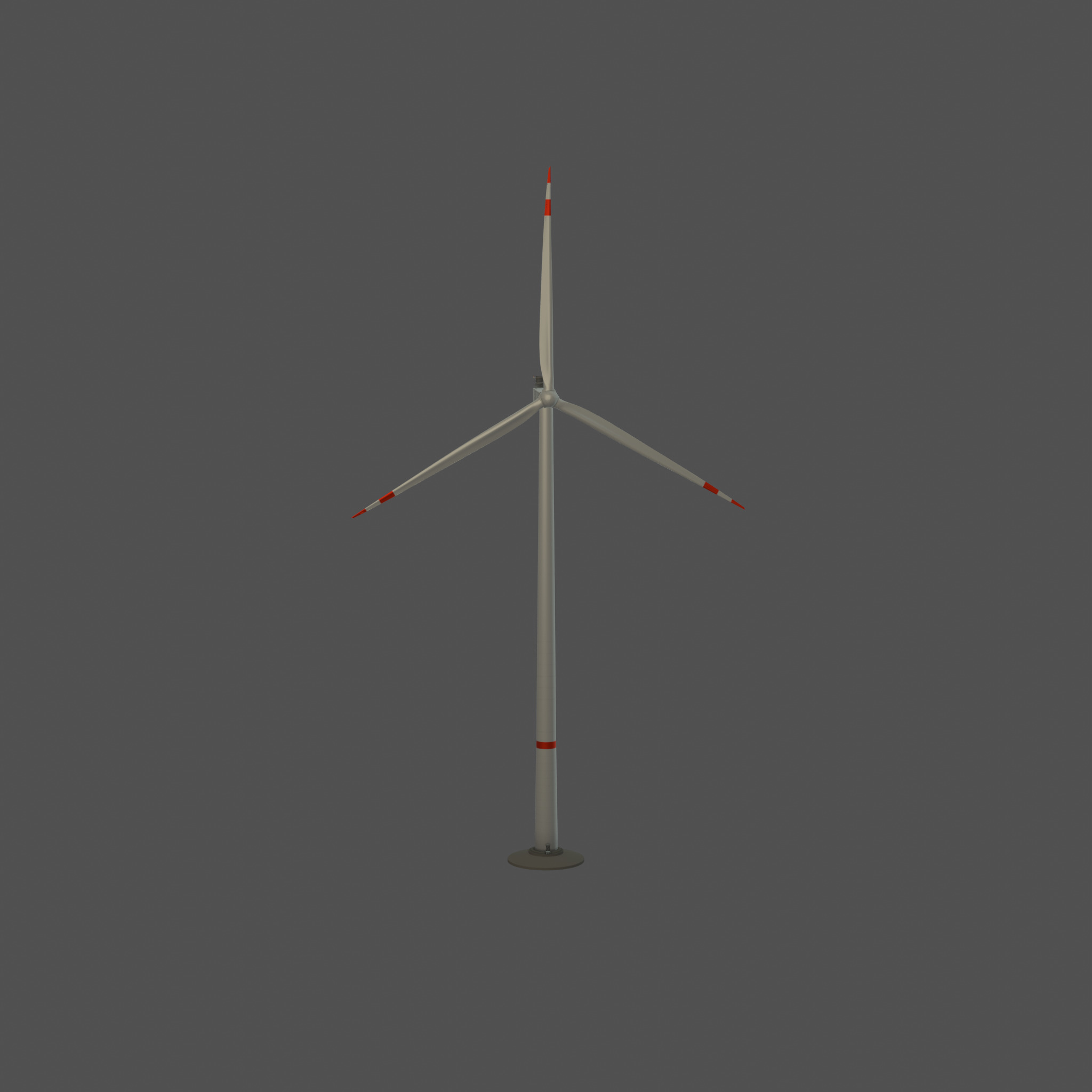 Wind turbine V1 H-175 RD 172 m Animation and Foundation Low-poly 3D model_60