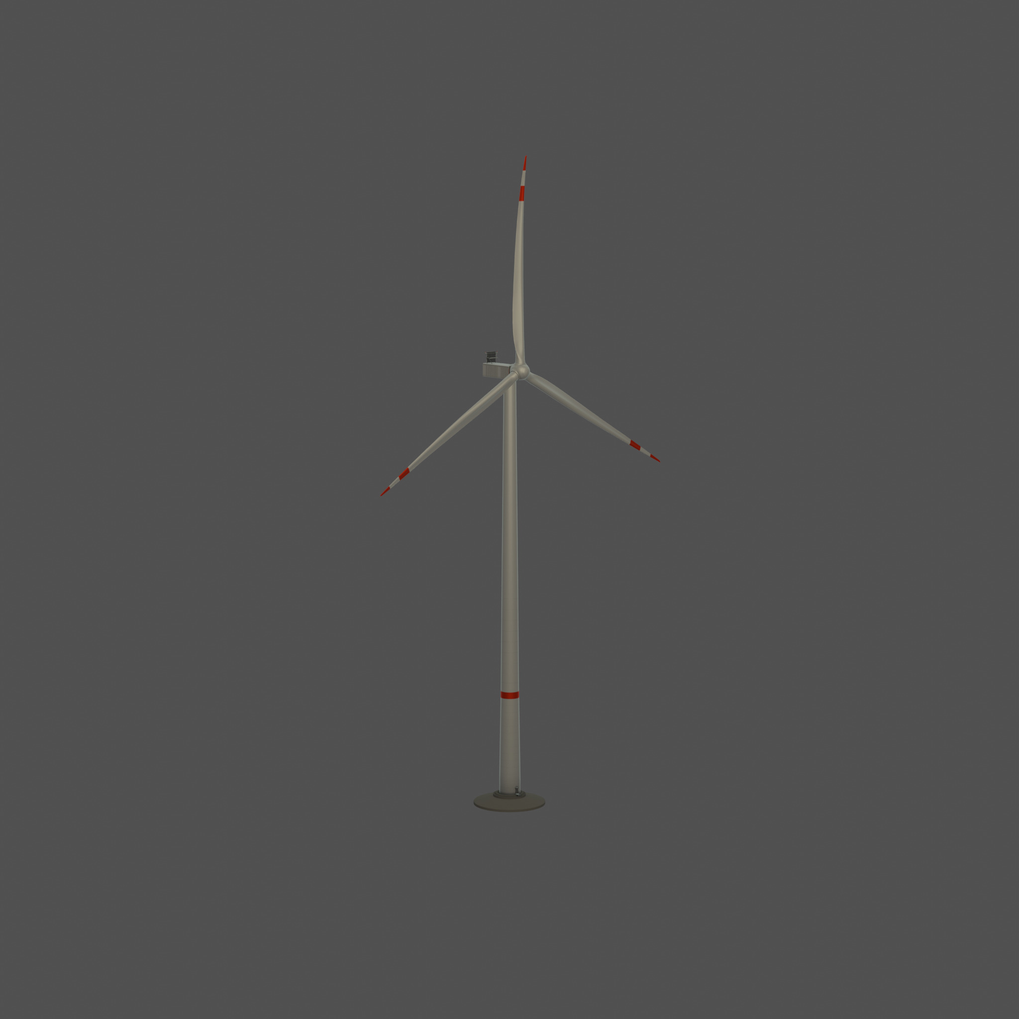 Wind turbine V1 H-175 RD 172 m Animation and Foundation Low-poly 3D model_56