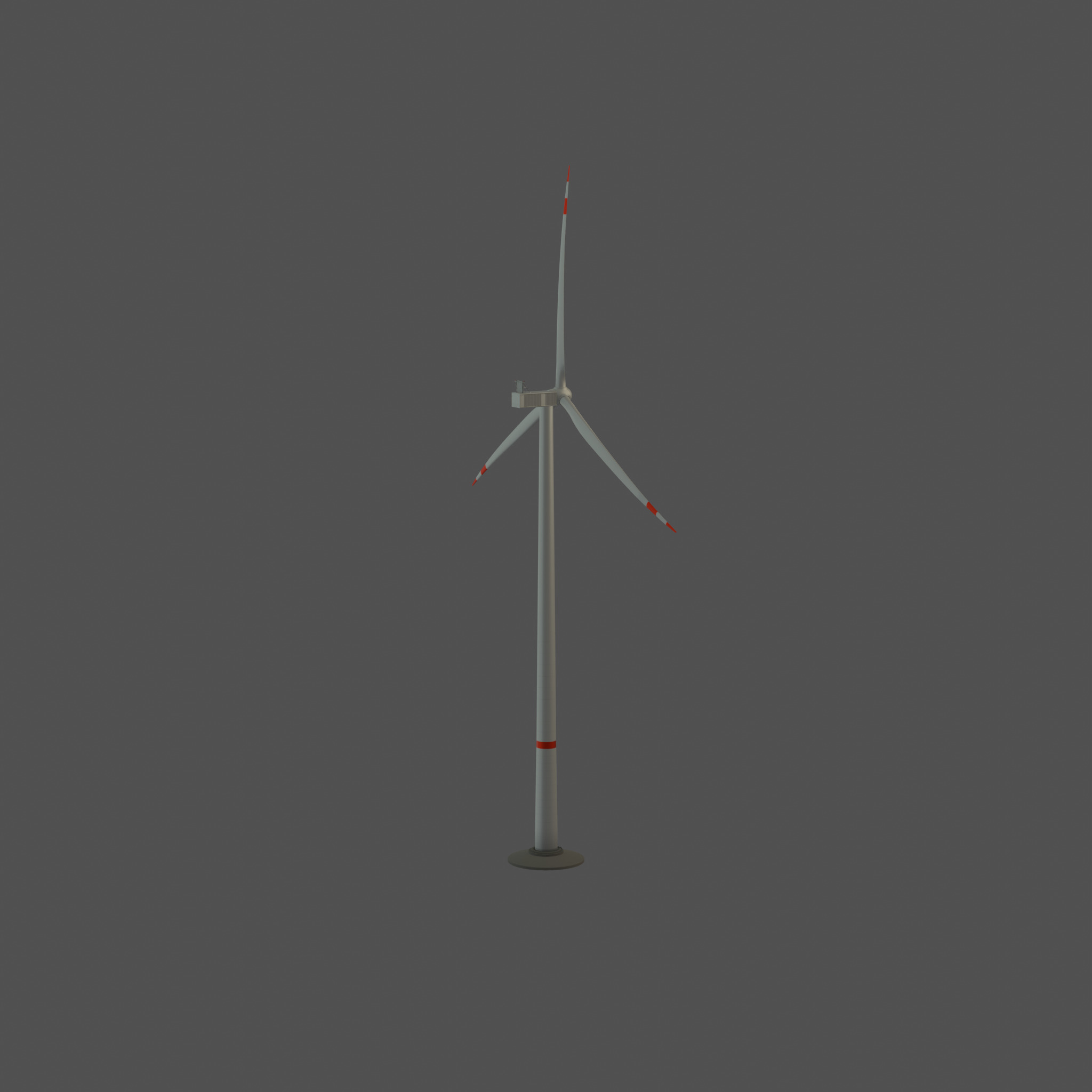Wind turbine V1 H-175 RD 172 m Animation and Foundation Low-poly 3D model_45