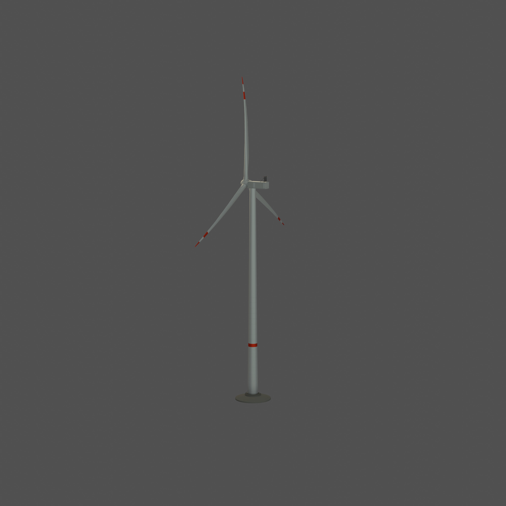 Wind turbine V1 H-175 RD 172 m Animation and Foundation Low-poly 3D model_28