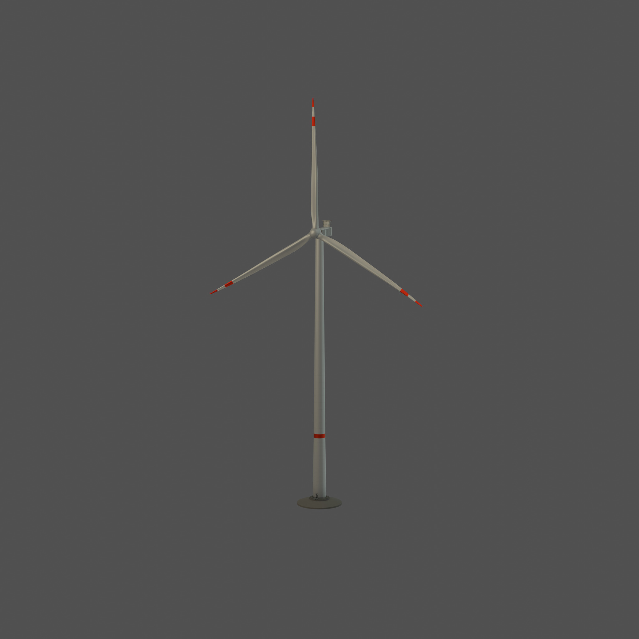 Wind turbine V1 H-175 RD 172 m Animation and Foundation Low-poly 3D model_64