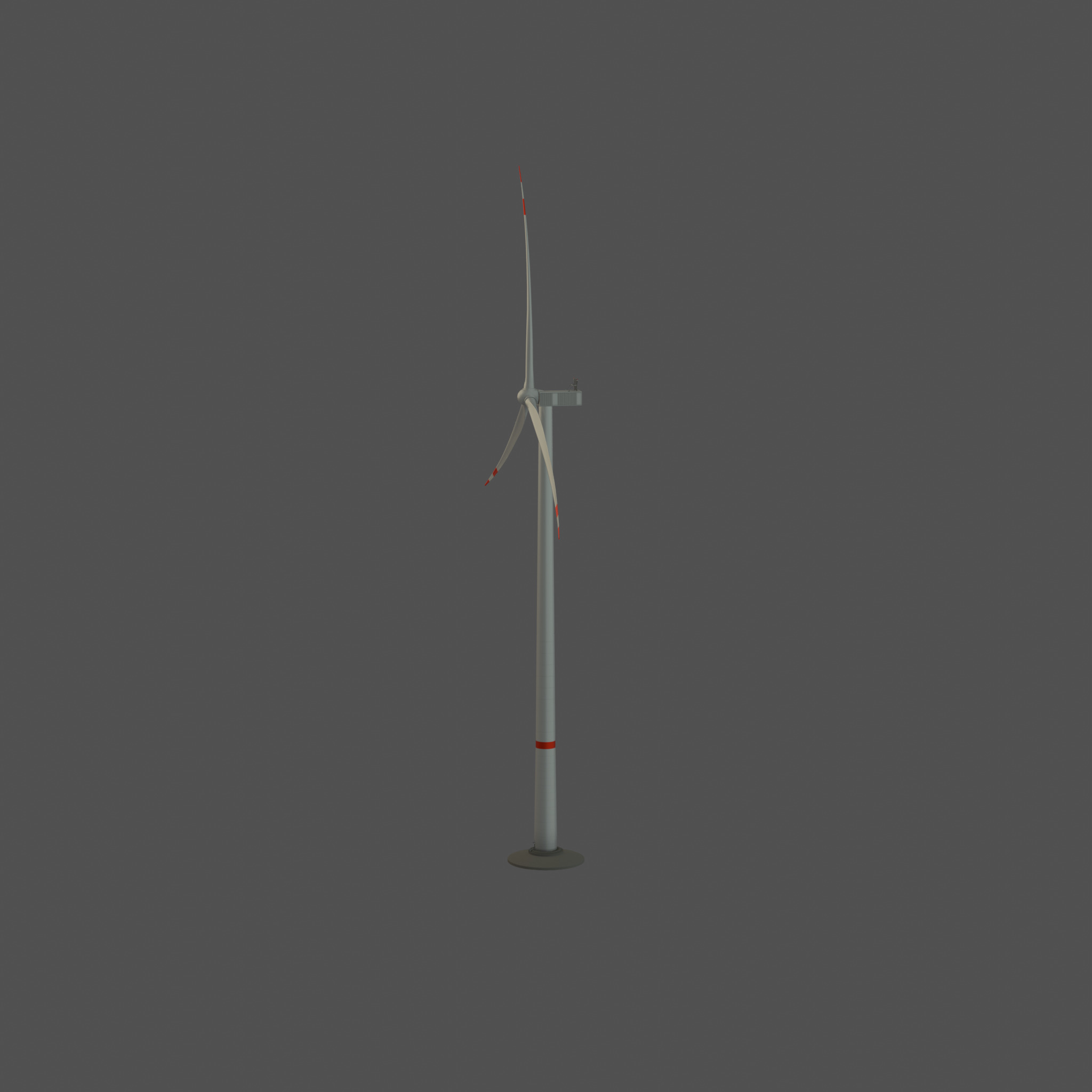 Wind turbine V1 H-175 RD 172 m Animation and Foundation Low-poly 3D model_23