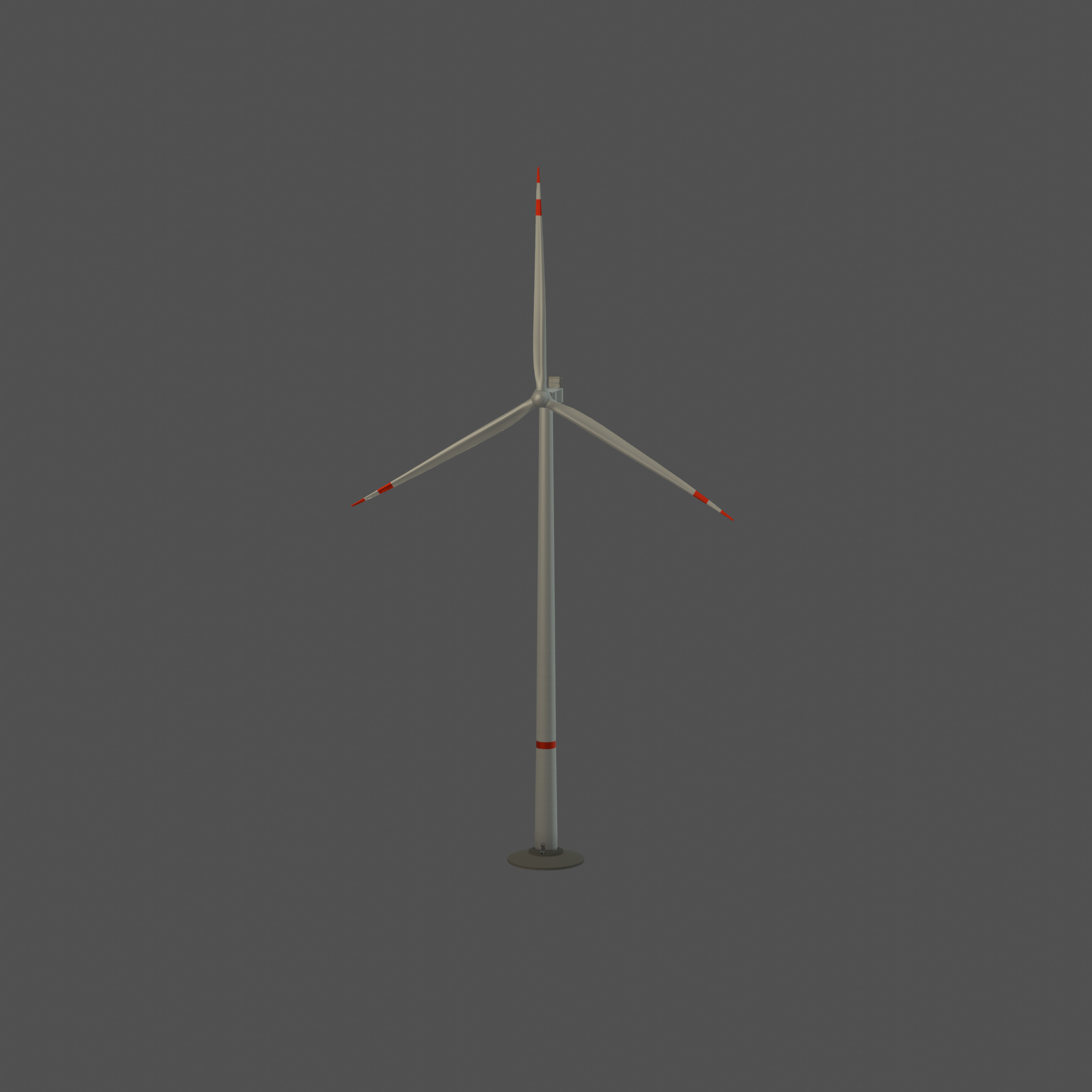 Wind turbine V1 H-175 RD 172 m Animation and Foundation Low-poly 3D model_63