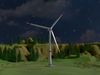 Wind turbine V1 H-175 RD 172 m Animation and Foundation Low-poly 3D model_1